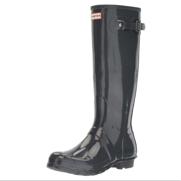 Hunter Original Tall Gloss rain boots dark slate - Picture 8 of 10